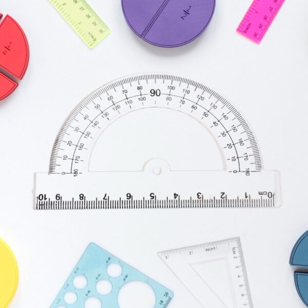 011_bdc8a8bc-961e-4562-a8ce-888ad878b9db.jpg Plastic Geometry Set, Triangle Ruler Protractor Straight Ruler (4 Pcs Set)