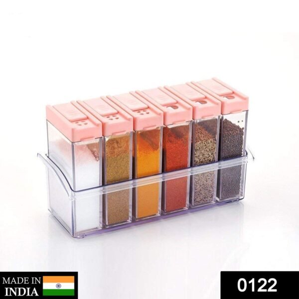 0122_df0c034d-407a-4a43-b391-1d1c33d68827.jpg Plastic Spice Jars (6 pcs, 14x22x8cm, Multicolour)
