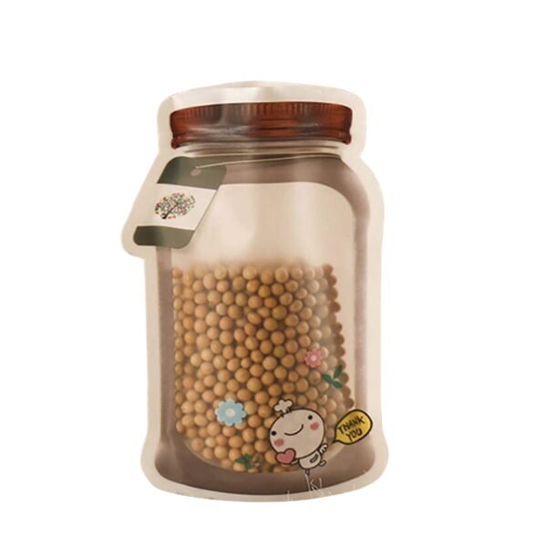 013.jpg Plastic Transparent Medium Jar Shaped Pouch With Zipper (1 Pc)