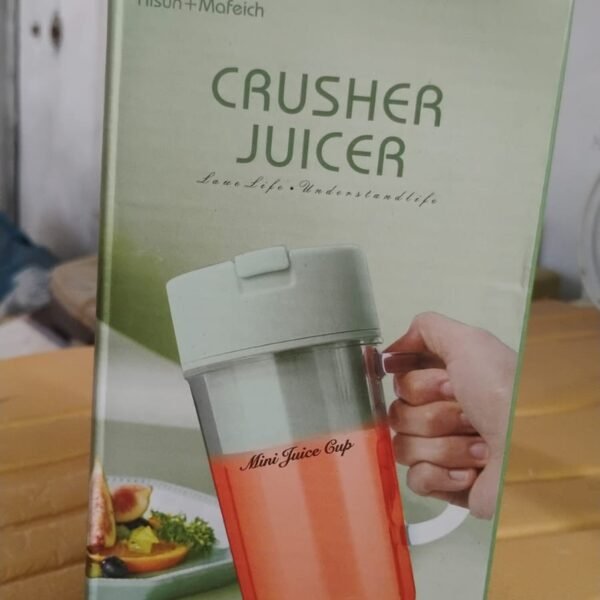 Portable Crusher Juicer With Handle & Straw, USB Rechargeable Multi Blades (420 ML)