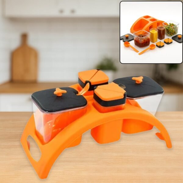 0163_spice_pickle_set.jpg Multipurpose Pickle Jar Set (Multicolour, 4 pcs)