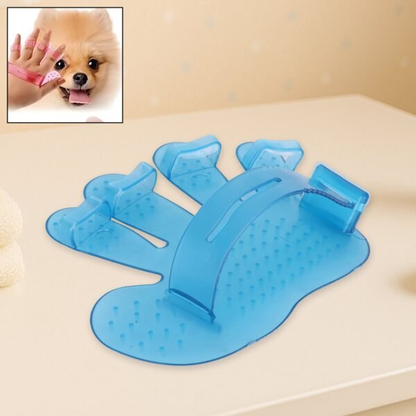 0172_pet_wash_brush.jpg Rubber Pet Cleaning Massaging Grooming Glove Brush