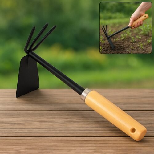 01_02d85355-dc9e-4696-bed6-35b5c1f9e19d.jpg 2 in 1 Double Hoe Gardening Tool with Wooden Handle