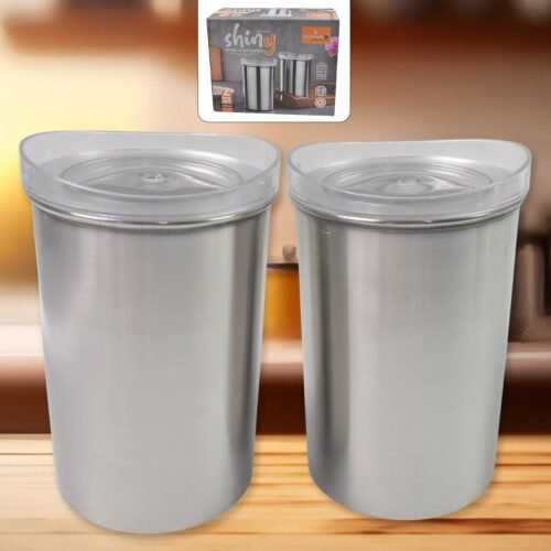 Stainless Steel Airtight Containers with See Through Lid (2 Pc Set / 1000 ML)