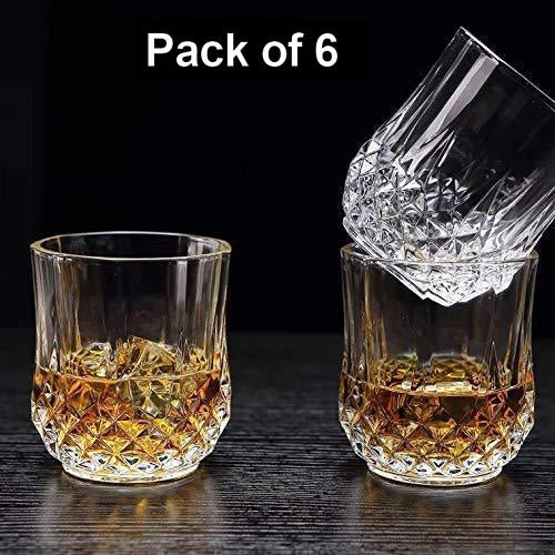 Heavy unbreakable Stylish look fully Transparent Glasses Set 250 ml (6pcs)