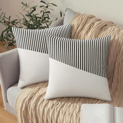 Decorative Pillow Covers Cushion Cases Soft Cotton (26 × 26 Inch / 1 Pair / 2 Pc)