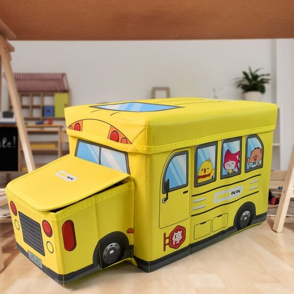 01_05f27cc6-903d-4bed-bd42-a17dcd96fae2.jpg School Bus Shaped Portable Foldable Toy Box Storage with Lid (1 Pc)
