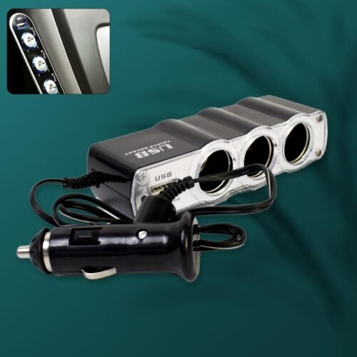 01_062c789c-e070-4d86-ad67-c71a54cebbb5.jpg Triple 3 Way Car 12v Lighter Socket Splitter USB Charger Power Adapter