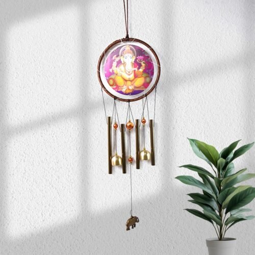01_07dcfbaa-d030-48cc-abdb-9ec4bc27cb02.jpg Lord Ganesh Wind Chimes Outdoor Hanging Wind Chime (1 Pc)