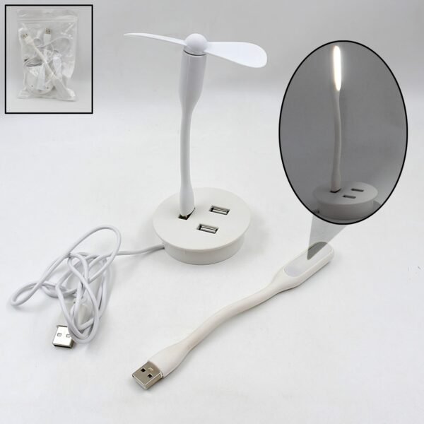 01_09d06b38-6095-44e6-a340-d2dd86836934.jpg Portable Mini USB Fan, USB Ligh & USB 3 HUB / Port Combo