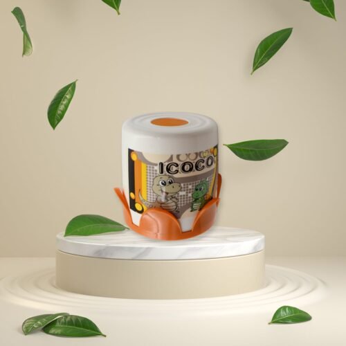 Plastic Round Tissue Box For Toilet Tissue Case Paper Box (1 Pc)