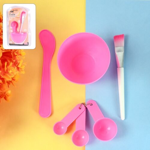 4 In 1 Facial DIY Skin Care Mask Mixing Bowl Stick Brush Gauge Spoon (6 Pcs Set)