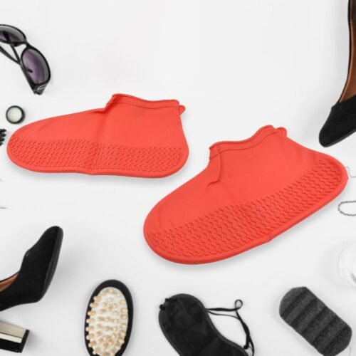 01_10ed8cf8-8b43-4273-9550-0032596848b6.jpg Non-Slip Silicone Waterproof Boot Shoe Cover (Medium Size / 1 Pair / Red)