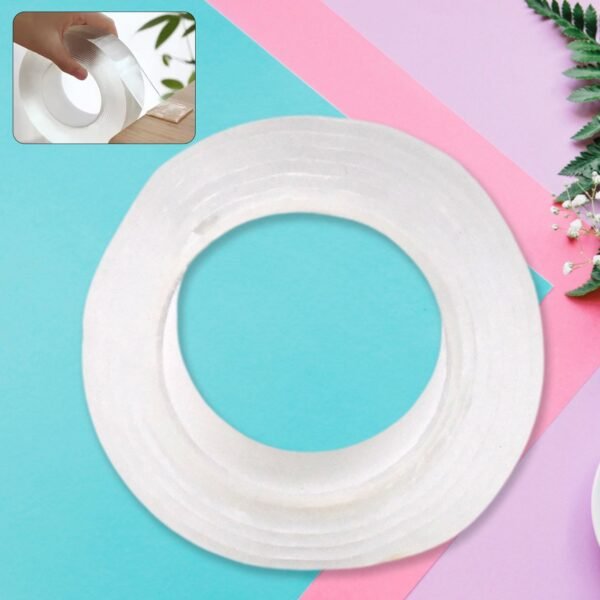 Sticky Double Sided Tape Washable Adhesive Tape Reusable (Thin / 6.5×3 Cm / 1 Pc)