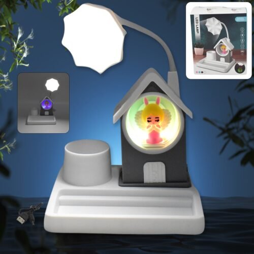 Cute Cartoon Home Design LED Desk Light with Plastic Base, Multi-Color (1 Pc)
