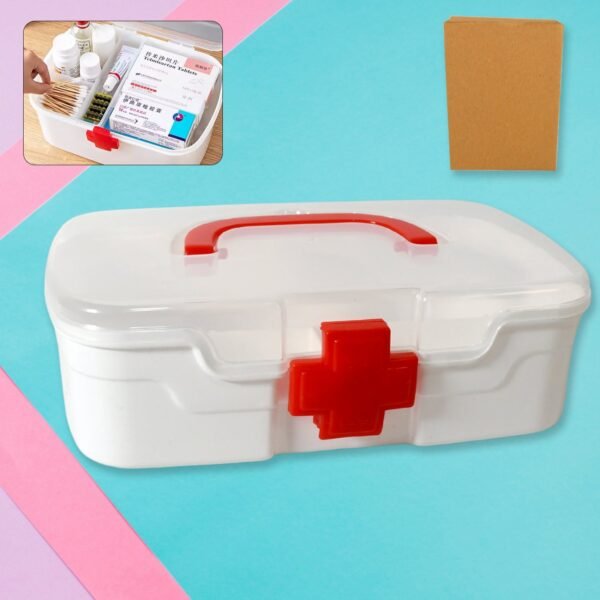 01_168a2bdf-f2b6-448b-a600-305d7f30d75b.jpg Portable Medical Storage Box with Handle & Transparent Lid (1 Pc)