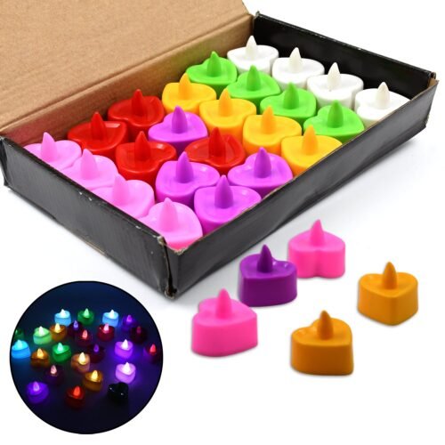 01_16fd7707-23cc-464a-8f03-375e3bb0ba2d.jpg Heart Shape Battery Operated Tea Light LED Candles, Decoration Diwali (24 Pc Set)