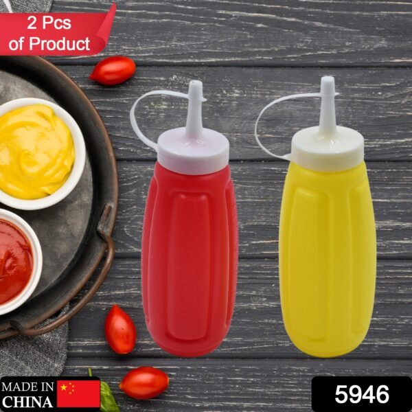 01_17ac39f2-7f08-4588-b544-59655cbea83f.jpg Plastic Squeeze Bottle Ketchup Mustard Honey Sauce Dispenser Bottle ( 2 Pc Set )
