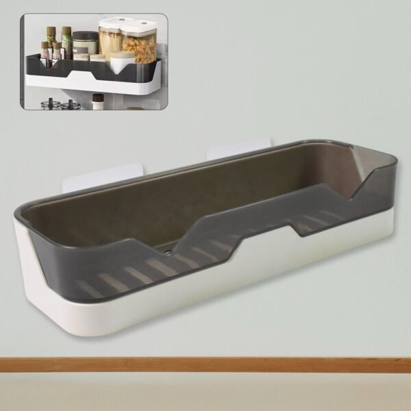 01_1952385a-ba45-43dc-a612-5494d93a9130.jpg Wall Mounted Adhesive Bathroom Shower Caddy / Shelf / Plastic (1 Pc)