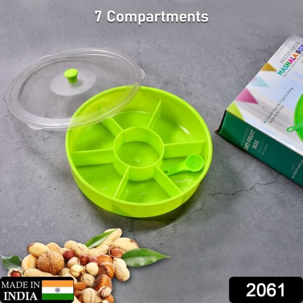 01_1e32c82d-7d5b-4a21-9e67-c354591579ab.jpg Multipurpose Dry-fruit and masala box with single spoon.