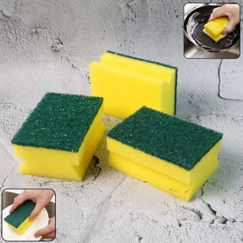 Scrub Sponge 2 in 1 PAD for Kitchen, Sink, Bathroom Cleaning Scrubber (3 Pc)