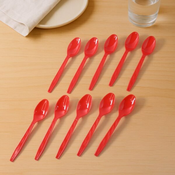 Reusable Food-Grade Plastic Spoons (10 Pc)