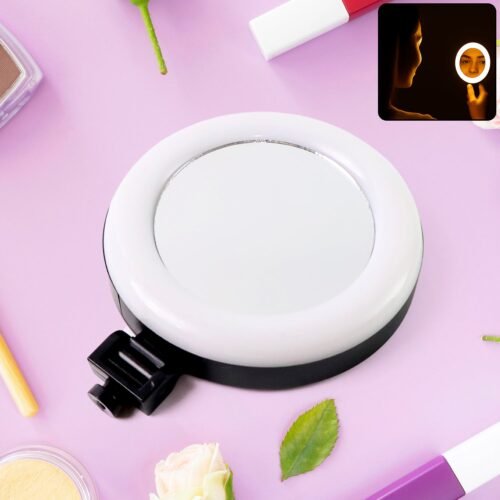 01_1f9f64e2-caa9-4930-99c3-30f6a3467df3.jpg Rechargeable LED Makeup Mirror with Ring Light (1 Pc)