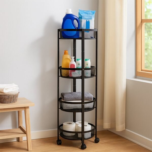 01_23e17de9-3f3b-446c-88d1-9a806dc28bd1.jpg 4-Layer Round Metal Folding Storage Trolley (1 Pc)