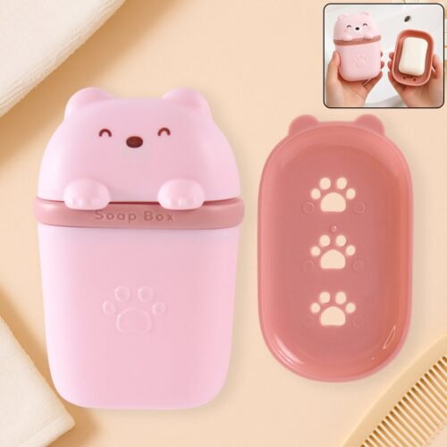 01_26c05b10-23e3-47b1-a1ec-6a5da3652036.jpg Cute Bear Shaped Soap Case ,Sabudani (1 Pc)