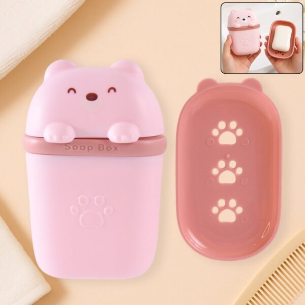 01_26c05b10-23e3-47b1-a1ec-6a5da3652036.jpg Cute Bear Shaped Soap Case ,Sabudani (1 Pc)