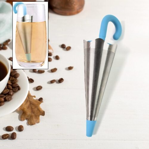 Reusable Cute Umbrella Tea Strainer Without Tray / Stand (1 Pc / Mix Color)