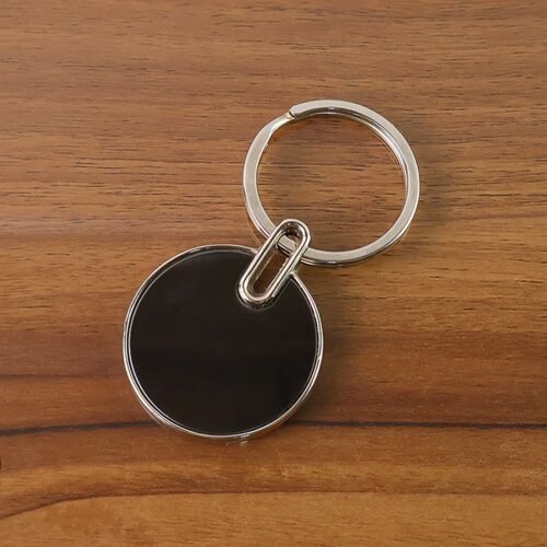 01_2f3709b1-610c-4c7c-b8d2-4a6aa5dfe6c6.jpg Sleek Black Round Metal Keychain (1 Pc)