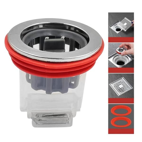 Plastic Odour Proof Floor Drain Sink Drain for Toilet Bathroom Kitchen (1 Pc)