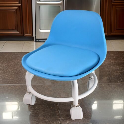 Plastic Low Round Rolling Stool with Wheels Pedicure Stool (1 pc / Mix Color)