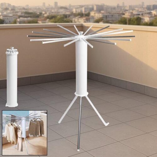 Foldable Rotary Clothes Drying Rack Stand (1 Pc)