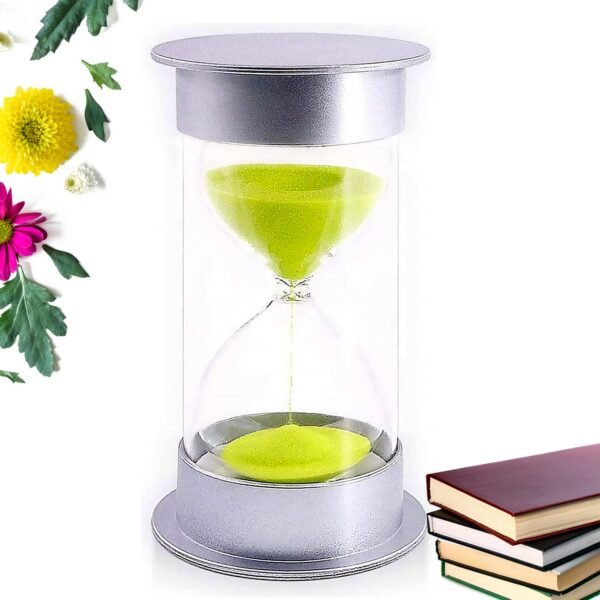01_32c87b35-924f-4dfe-a6b4-10b574b53d6d.jpg 45-Minute Green Sand Timer – Hourglass Time Management Tool (Color: Green)