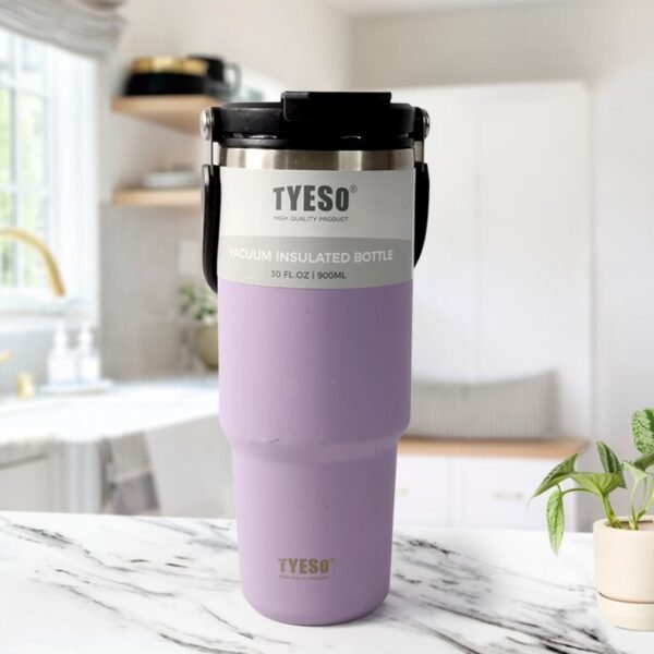 Stainless Steel Vacuum Insulated Coffee Mug with Straw & Tumbler (900 ml)