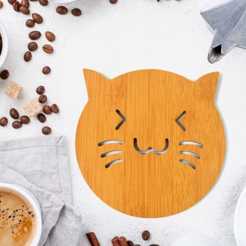 01_38215d91-8be9-45f2-9e83-1f809e3bd9c3.jpg Square Bamboo Wood Table Place mat Hot Pot Cup Mat Tea Coaster(14×14 Cm / 1 Pc)