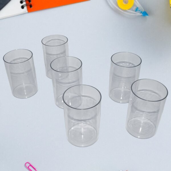 Apex Everyday Plastic Glass Set – 6 Pieces Lightweight & Unbreakable