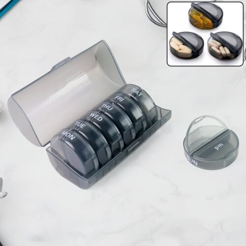 01_391fef4e-4bd3-4596-b189-40a511229f49.jpg Weekly Pill Organizer 2 Times a Day Travel 7 Day Pill Box