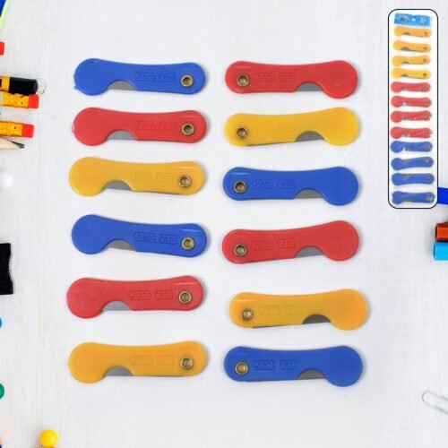 01_429458d2-3708-49c1-bff4-64ac71cb6b26.jpg Multicolour Mini Paper Cutter Knife Pencil Knife (Pack of 12)