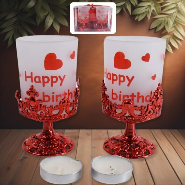 Tealight Holder Stylishly Shaped Candle Diya Stand (2 Pc / Mix Design)