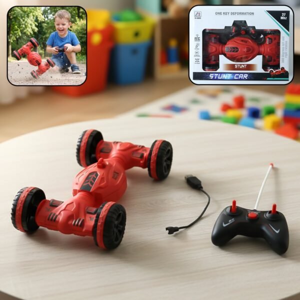 Remote Control One-Key Deformation Stunt Car (1 Set)