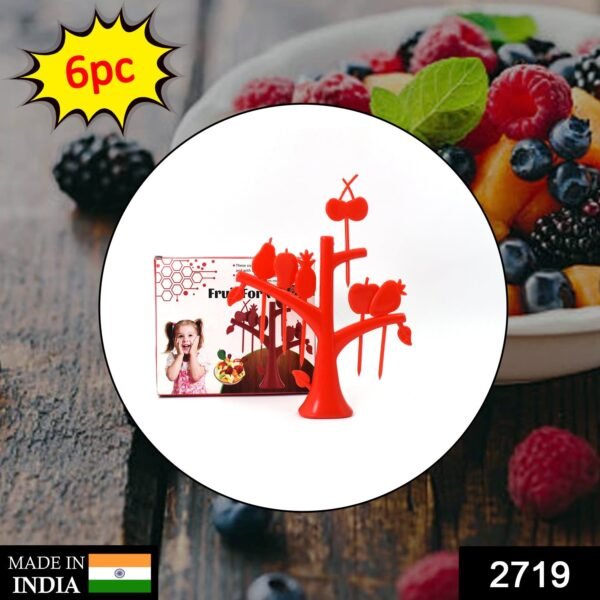 6 Pc Fruit Fork Set for Convenient Eating of Fruits and Vegetable Salads