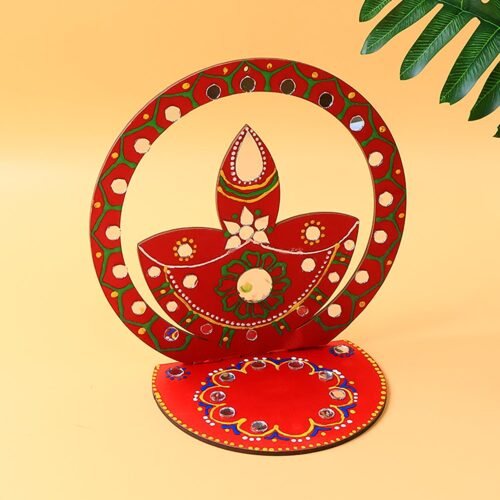 01_45a72cc5-11d3-4b64-8106-3c478224d3a8.jpg Handcrafted Wooden Decorative Diya Stand (1 Pc)