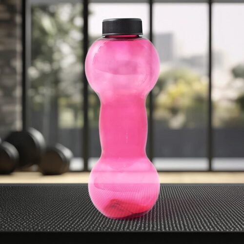 Unbreakable Plastic dumbbell Shape Water Bottle  (550 ml / 1 Pc)