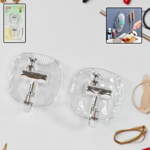 01_4959e9ec-4b52-4b4d-953d-e254398ebea6.jpg Large Plastic Self Adhesive Wall Hooks (2 Pc)