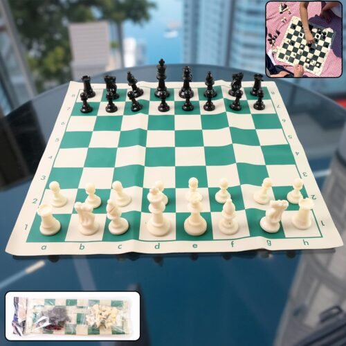 Big Premium Portable Chess Set Plastic Chess Pieces (1 Set)