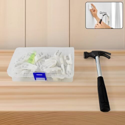 01_4afdb89c-0b1b-4c5b-89a4-8393fdaccd0e.jpg 33 in 1 Picture Hangers Photos Hanging Hardware Kit (1 Set)