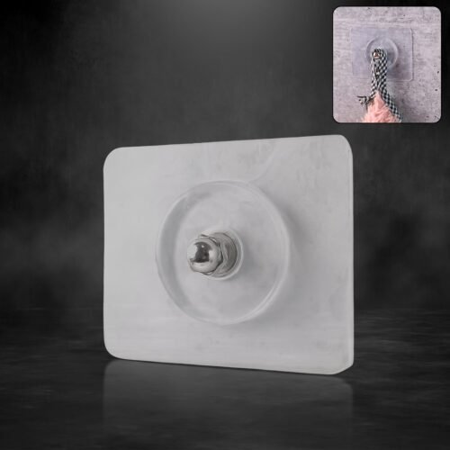 Heavy Duty Transparent Adhesive Wall Hook with Stainless Steel Screw Head (1 Pc)